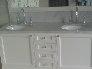 white marble vanity top